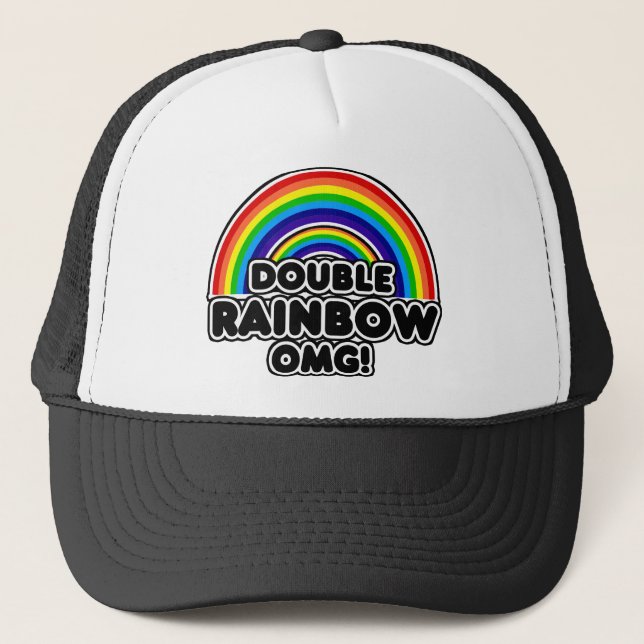 Gorra De Camionero OMG arcoiris doble tan intenso (Anverso)