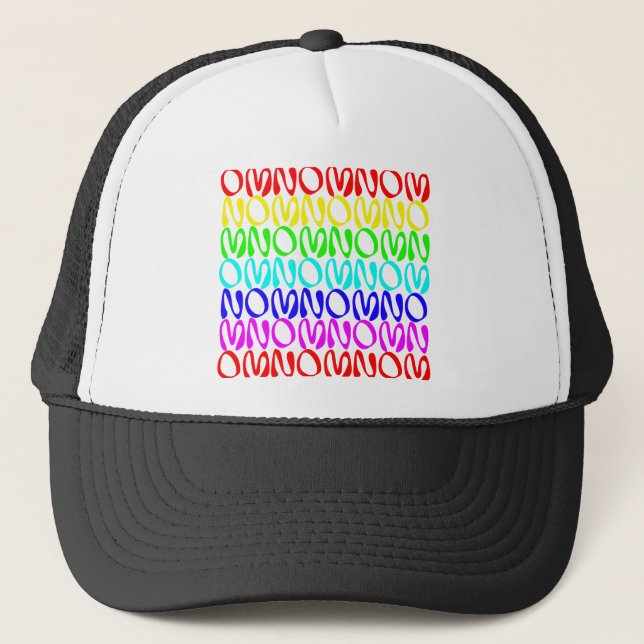 Gorra De Camionero OMNOMNOMNOM 4 Arcoiris 2 (Anverso)