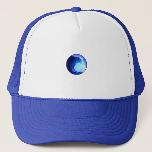 Gorra De Camionero onda azul estilo surf (Anverso)