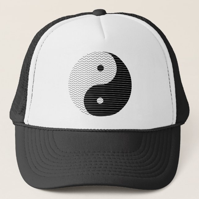 Gorra De Camionero Ondas de Yin Yang (Anverso)