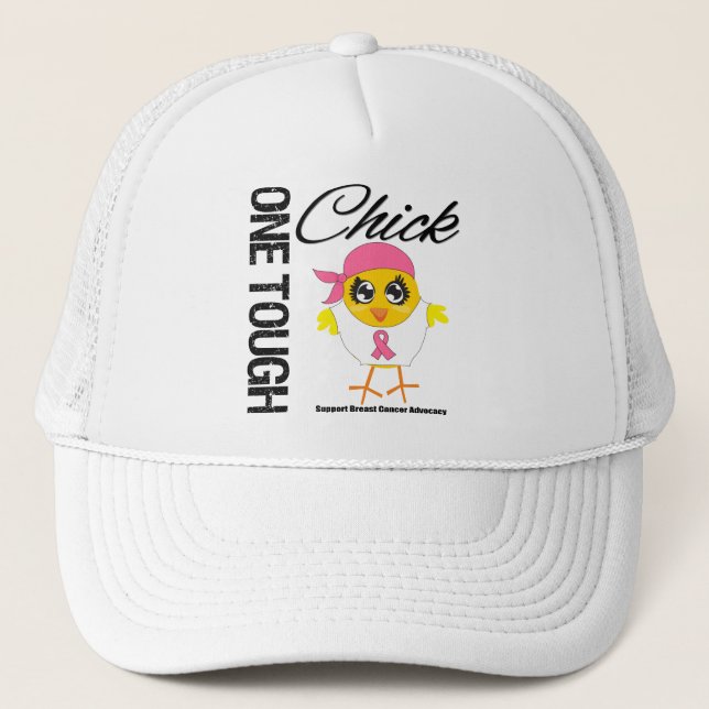 Gorra De Camionero One Tough Chick Breast Cancer Warrior (Anverso)