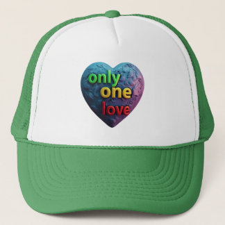 Gorra De Camionero Only One Love – Reggae-Inspired Heart Art