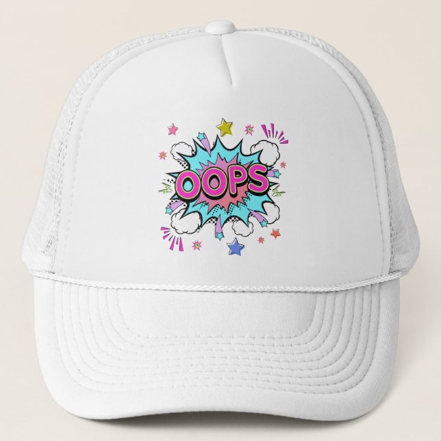 Gorra De Camionero Oops Pop Art Explosion (Anverso)