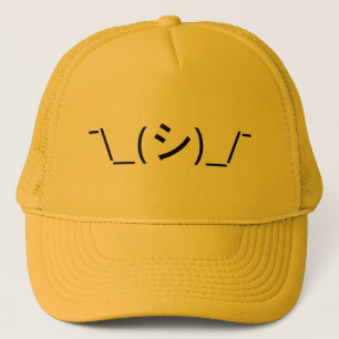 Gorra De Camionero Oops Shrug Emoticon ¯\_(シ)_/ Ø Kaomoji japonés