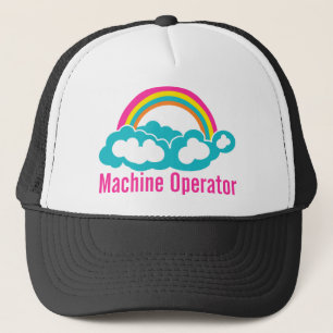 Gorra De Camionero Operador de máquina arcoiris en la nube
