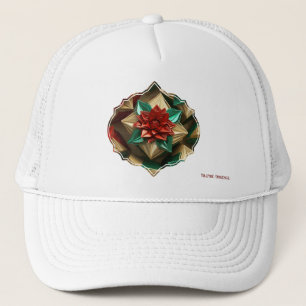 Gorra De Camionero Opulencia de Yuletide: Hilos Dorados de Navidad