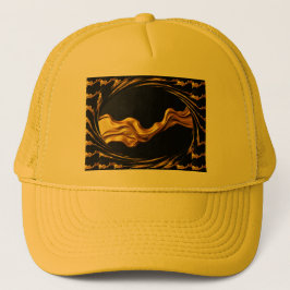 Gorra De Camionero Opulent Swirl Liquid Gold Black Monochro Christian