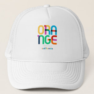 Gorra De Camionero Orange California Mid Century, Pop Art,