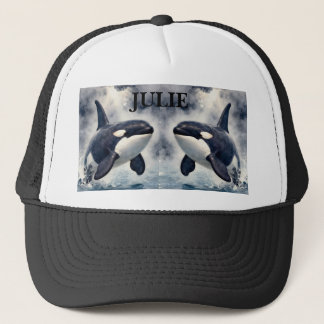 Gorra De Camionero Orca Olas tormentosas, Personalizado