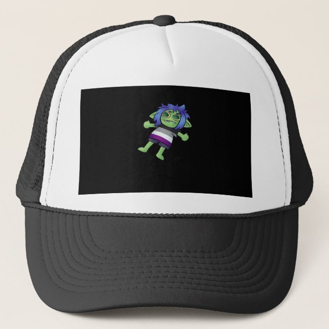 Gorra De Camionero Orgullo Agóbico Asexual Goblin Clásico (Anverso)