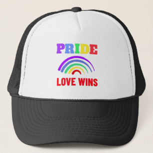 Gorra De Camionero Orgullo Amor Gana LGBT Artsy Rainbow Motif