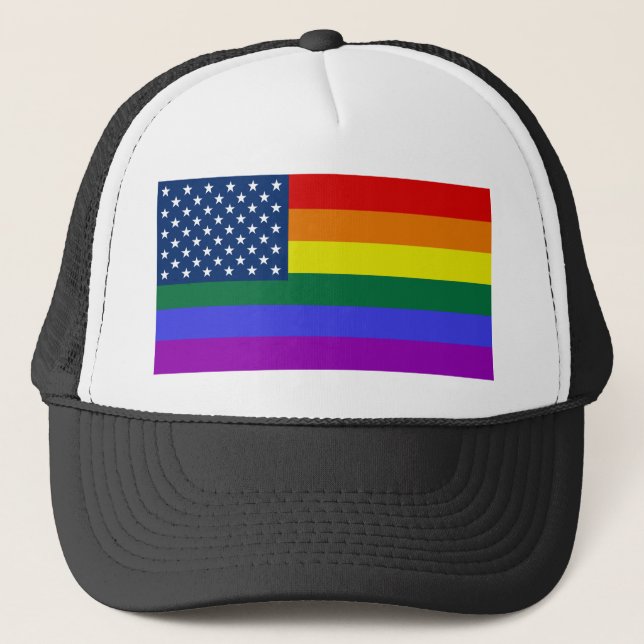 Gorra De Camionero Orgullo arcoiris de Estados Unidos (Anverso)