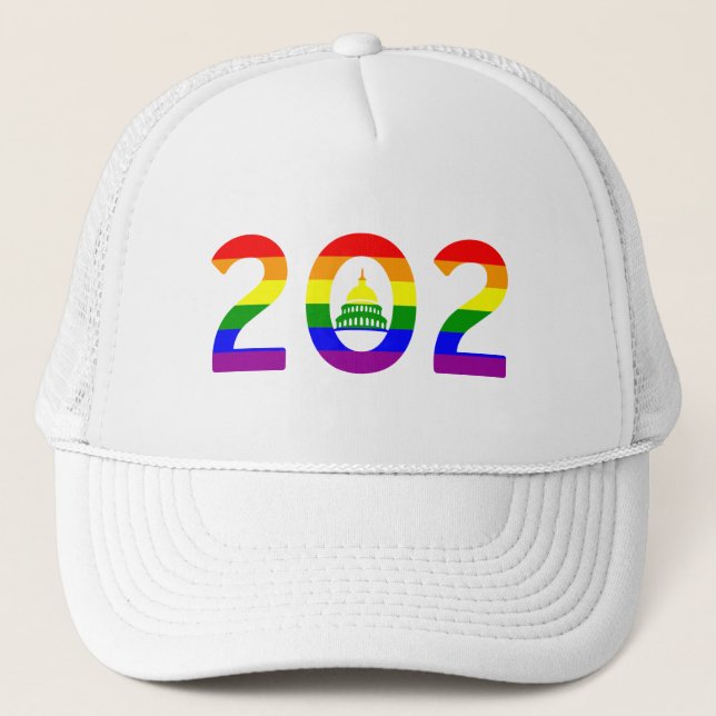 Gorra De Camionero Orgullo arcoiris de Washington D.C. (Anverso)