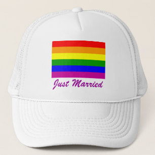 Gorra De Camionero Orgullo arcoiris recién casado