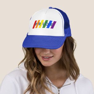Gorra De Camionero ORGULLO Audaz Bandas Arcoiris Diagonales