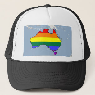 Gorra De Camionero Orgullo australiano de GLBT
