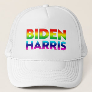 Gorra De Camionero Orgullo de colores de arco iris Biden Harris