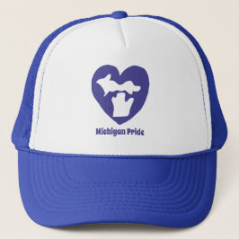 Gorra De Camionero Orgullo de corazón de Michigan