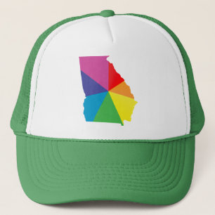 Gorra De Camionero orgullo de Georgia. anguloso