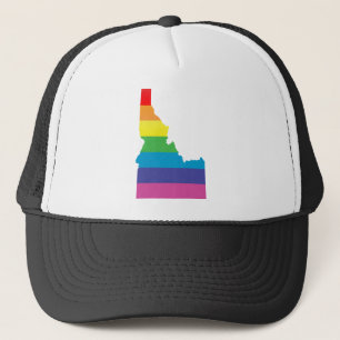 Gorra De Camionero orgullo de Idaho. rayado