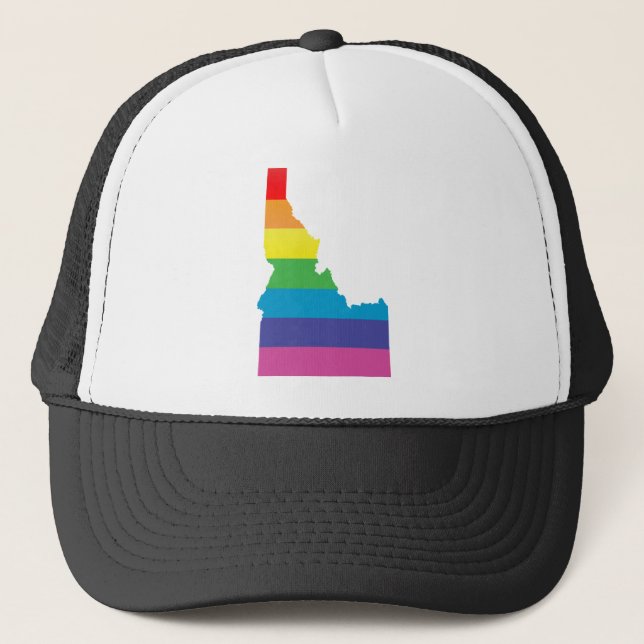 Gorra De Camionero orgullo de Idaho. rayado (Anverso)