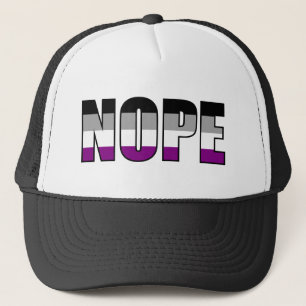 Gorra De Camionero Orgullo de la bandera del orgullo asexual de Nope