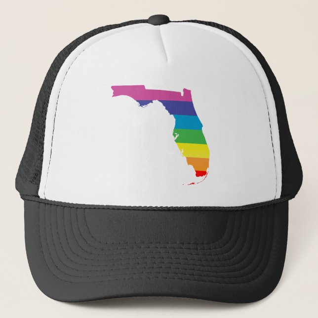 Gorra De Camionero orgullo de la Florida. rayado (Anverso)