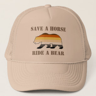 Gorra De Camionero Orgullo de Oso Gay Salva Un Caballo Monta Un Oso