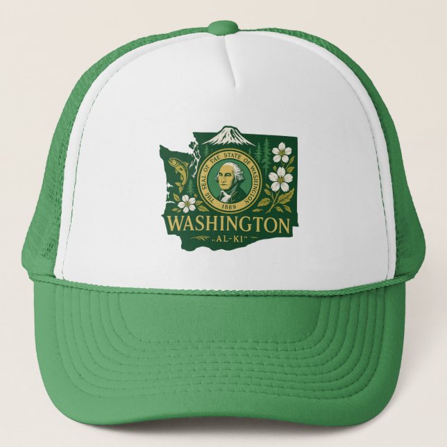 Gorra De Camionero Orgullo del estado de Washington (Anverso)