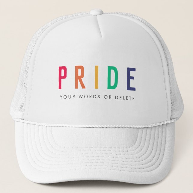 Gorra De Camionero Orgullo | El arcoiris moderno gay LGBTQ (Anverso)