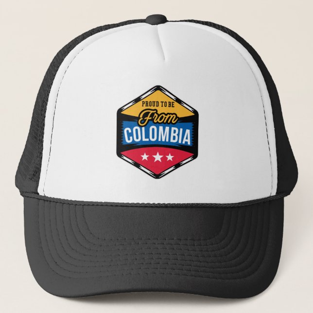 Gorra De Camionero Orgullo elegante de ser de Colombia (Anverso)