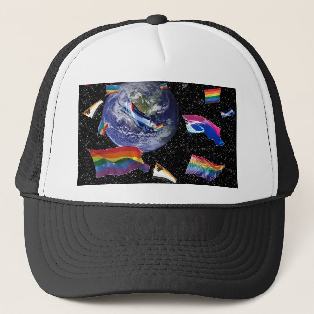 Gorra De Camionero Orgullo en espacio (Anverso)