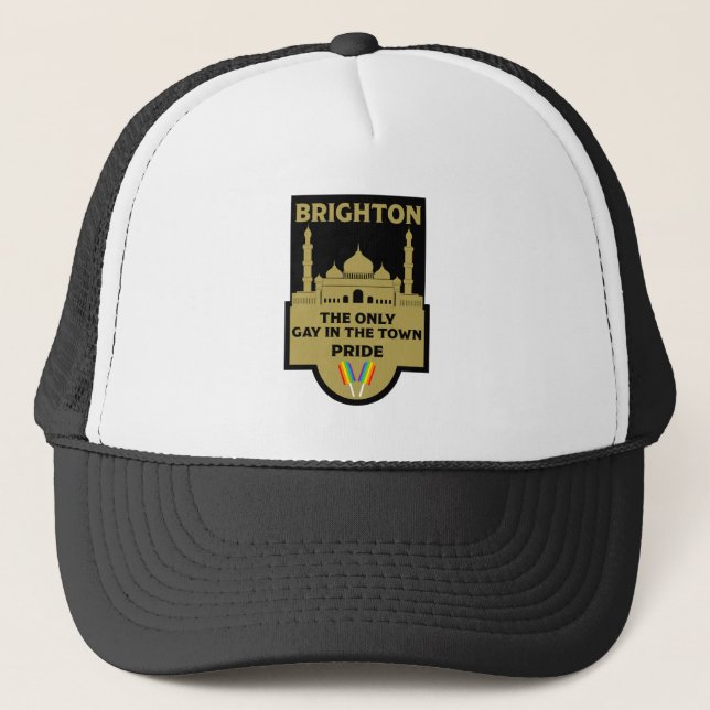 Gorra De Camionero Orgullo Gay Brighton - Brighton England LGBT - (Anverso)