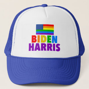 Gorra De Camionero Orgullo gay con bandera estadounidense arcoiris Bi