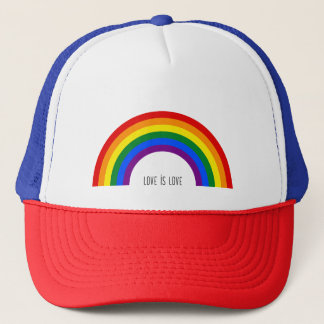 Gorra De Camionero Orgullo Gay de Arcoíris. El amor es amor.