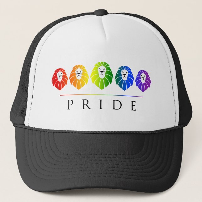Gorra De Camionero Orgullo gay de los leones - LGBT (Anverso)