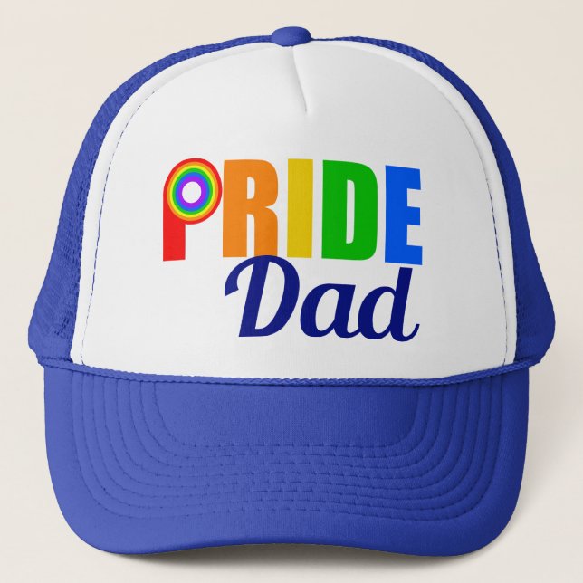 Gorra De Camionero Orgullo gay papá arcoiris dejando LGBTQ (Anverso)