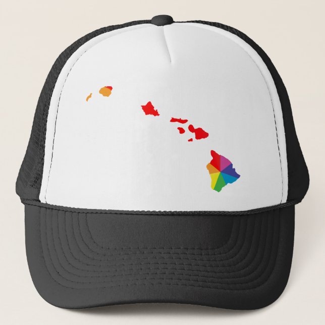 Gorra De Camionero orgullo hawaii. enredado. (Anverso)