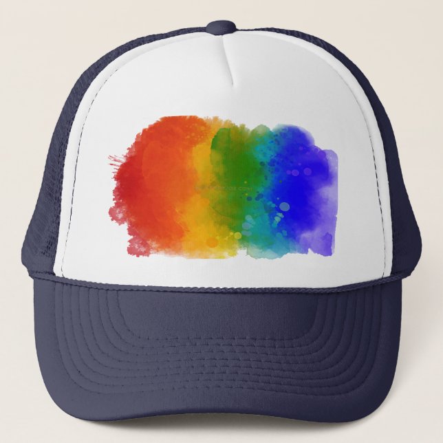 Gorra De Camionero Orgullo moderno de SlipperyJoe's salpicadura de en (Anverso)