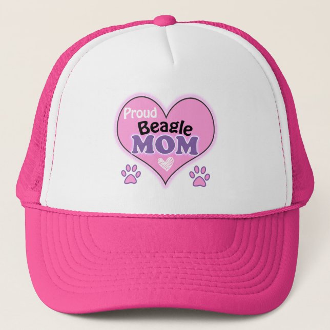 Gorra De Camionero Orgullosa Beagle Mom (Anverso)