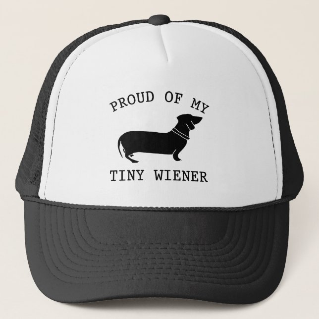 Gorra De Camionero Orgullosa de mi pequeña cita de Dachshund, un homb (Anverso)