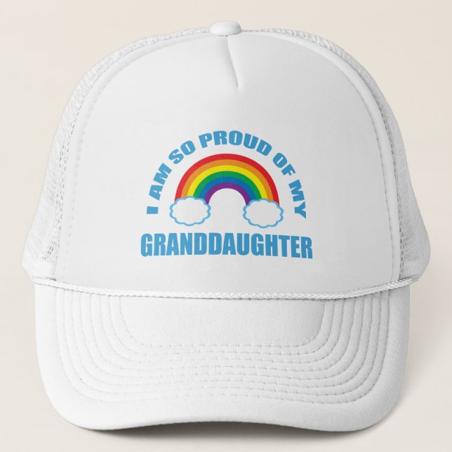 Gorra De Camionero Orgullosa de mis abuelos arcoiris nieta (Anverso)