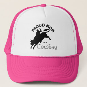 Gorra De Camionero Orgullosa madre de un vaquero, letras negras simpl