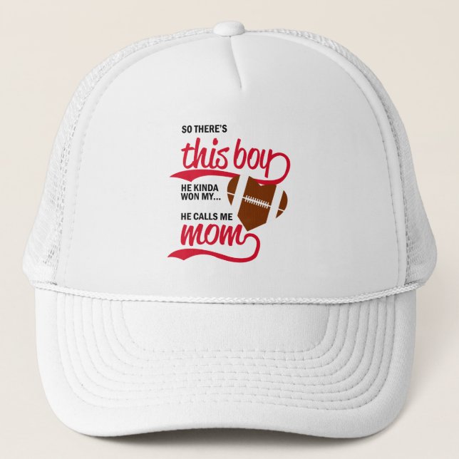 Gorra De Camionero Orgullosa madre del béisbol (Anverso)