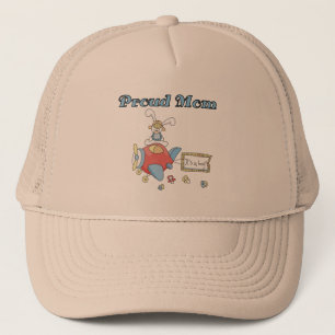 Gorra De Camionero Orgullosa Mamá-Avión es un niño camiseta y regalo