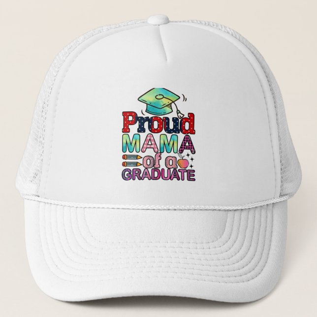 Gorra De Camionero Orgullosa mamá de un graduado (Anverso)