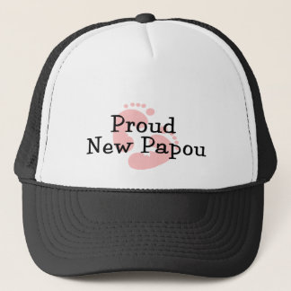 Gorra De Camionero Orgullosa Nueva Bebé Papou Huellas