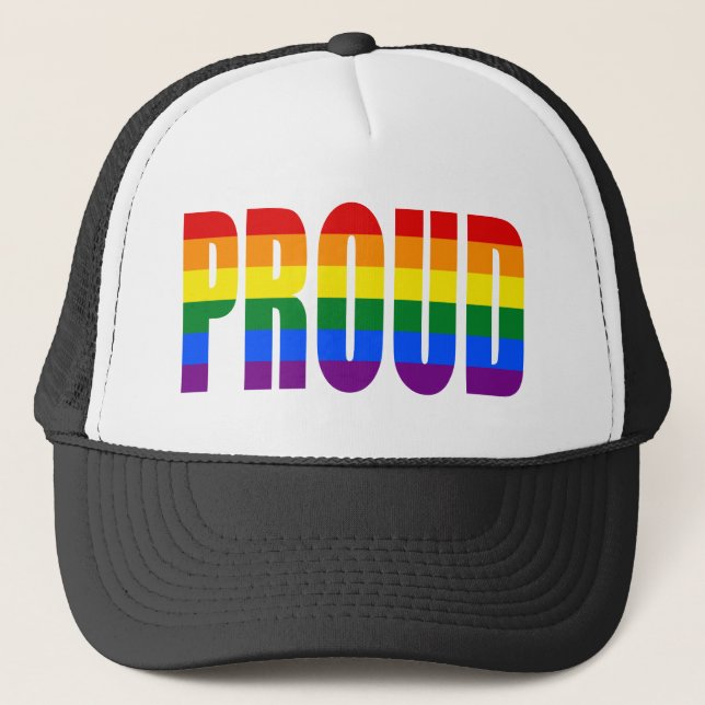 Gorra De Camionero ORGULLOSO (arco iris) (Anverso)