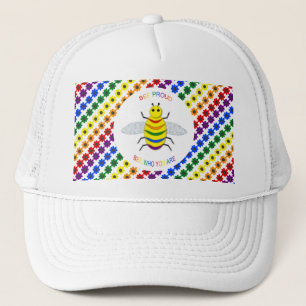 Gorra De Camionero Orgulloso arcoíris y flores de la comunidad LGBT