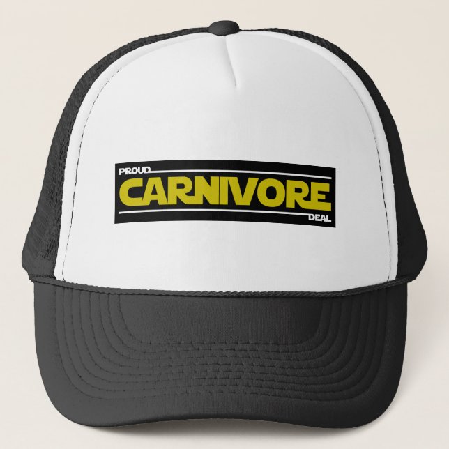Gorra De Camionero Orgulloso Carnivore. Trato. (Anverso)